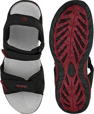 Cozy Men Classy Black::Fab Red Sandals