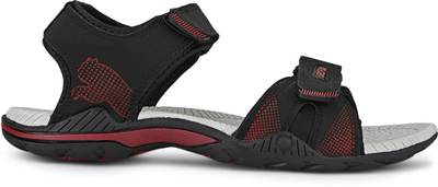 Cozy Men Classy Black::Fab Red Sandals