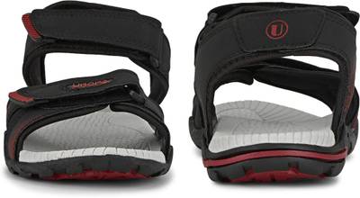 Cozy Men Classy Black::Fab Red Sandals
