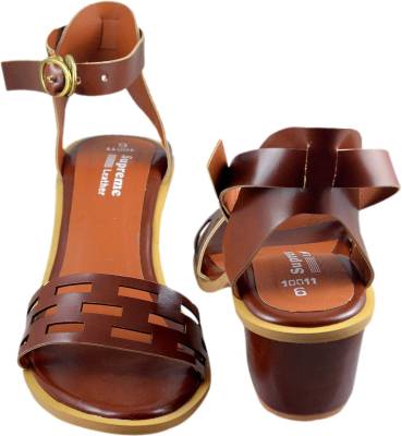 Supreme Leather Women 1011 Tan Heels