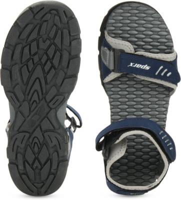 Sparx Men Navy Blue Yellow Sports Sandals