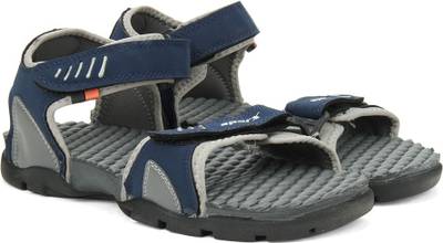 Sparx Men Navy Blue Yellow Sports Sandals