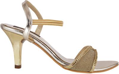 Mochi Women 15,Gold Heels