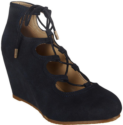 

Flat n Heels Women Blue Wedges