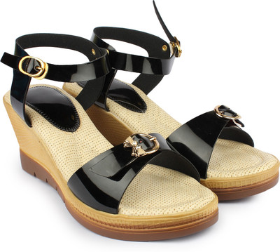 

Bonzer Women Black Wedges