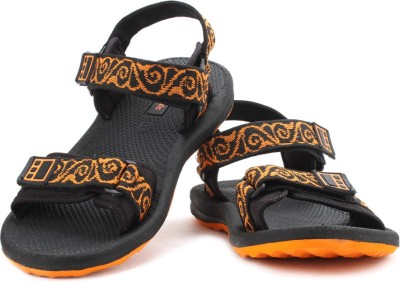 

Terravulc Men Black, Orange Sports Sandals