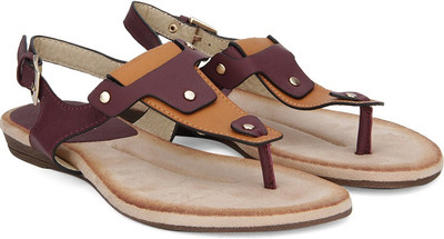 

Pavers England Women BURGUNDY MULTI Flats
