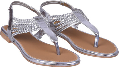 

Jade Women Silver Flats