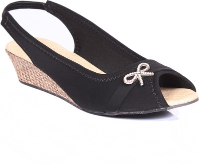 

Bare Soles Women Black Wedges