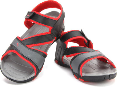 

Puma Men Black, High Risk Red, Dark Shado Sports Sandals