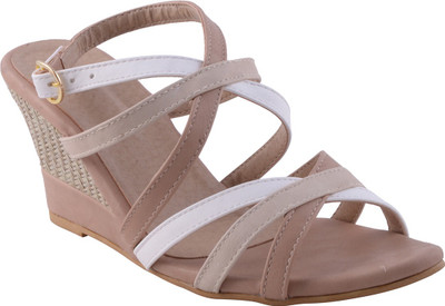

Adorn Women Beige Wedges