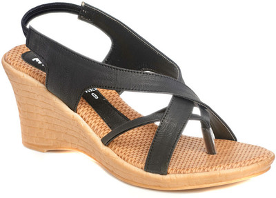 

Dolphin Miles Women Black Wedges