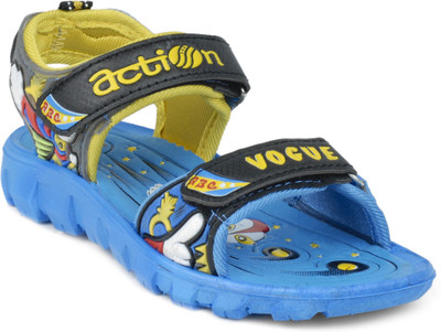 

Action Shoes Boys Sports Sandals, Blue-yellow