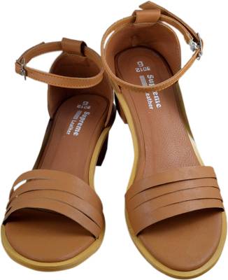 Supreme Leather Women 1012 Tan Heels