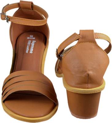 Supreme Leather Women 1012 Tan Heels