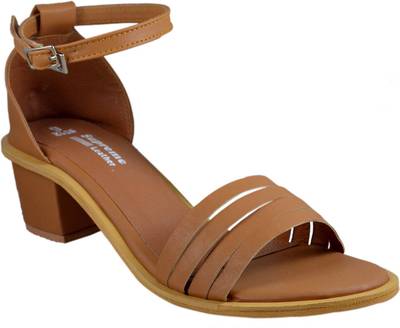 Supreme Leather Women 1012 Tan Heels