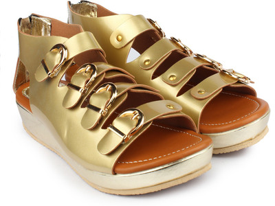 

Bonzer Women Gold Sandals