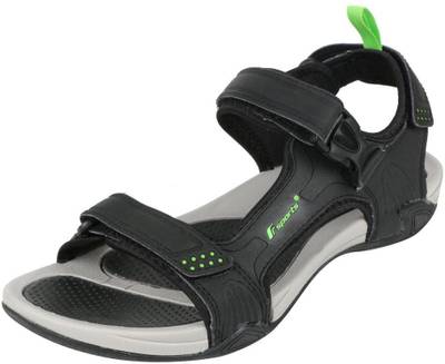 Fsports Men Black Fluorescent Green Sandals