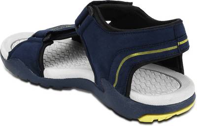 Cozy Men Pleasing Blue &amp; Bright Yellow Sandals