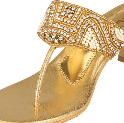 Glitz Women Gold Heels