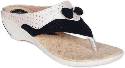 

Pipilika Women BLACK & WHITE Wedges