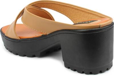 Shoetopia Women Cream Heels