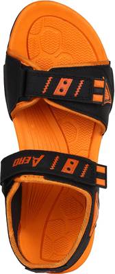 Aero Men BLACK::ORANGE Sandals