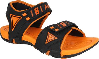 Aero Men BLACK::ORANGE Sandals