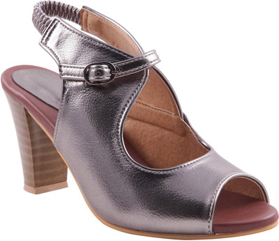 

Adorn Women Gunmetal Heels