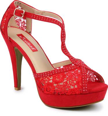 Footash Women RED Heels