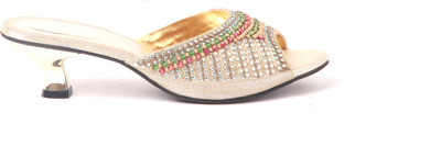 Adorn Women Golden Heels