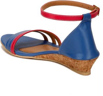 Yepme Women Blue &amp; Pink Heels