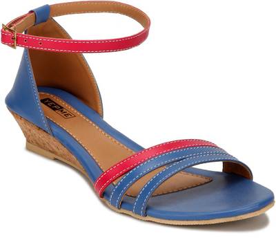 Yepme Women Blue &amp; Pink Heels