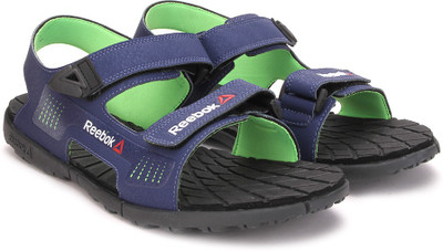 

REEBOK Men CLUB BLUE/NEON GREEN/BLK Sports Sandals