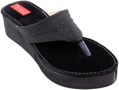 

Footrendz Women Black Wedges