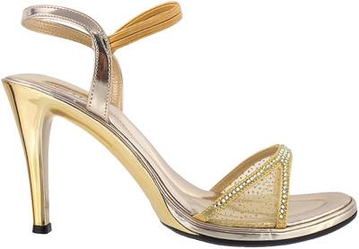 Metro Women Gold Heels