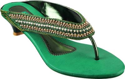 Mochi Women 21,Green Heels
