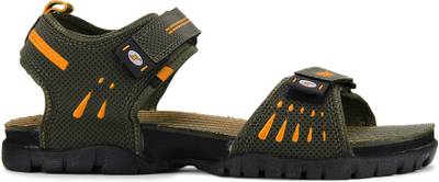 Sparx Men Olive Yellow � Olive Green Sports Sandals
