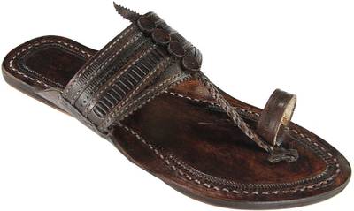 eKolhapuri Men Dark Brown Sandals