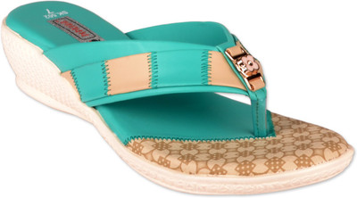 

Pipilika Women SEA GREEN & CAMEL Wedges