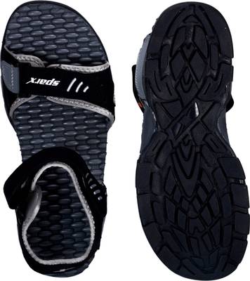 Sparx Men Black Grey Sports Sandals
