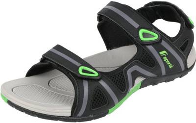 Fsports Men Black Fluorescent Green Sandals