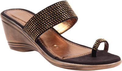 

Adorn Women Black, Brown Wedges