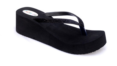 Remson India Black gola Women Black Wedges Remson India Black gola Women Black Wedges