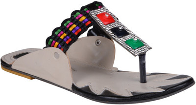

DICY Women Black & Red Flats