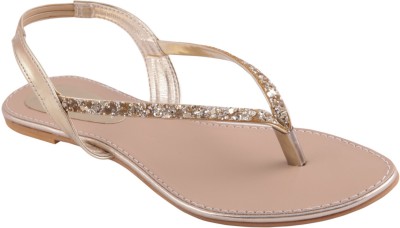 

Adorn Women Gold Flats