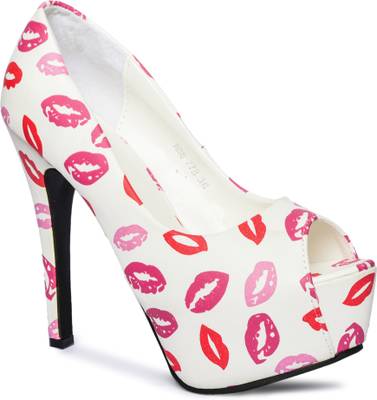 Rialto Women White Multicolour Heels