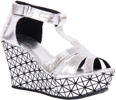 

Adorn Women Silver Wedges