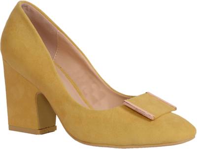 OLMIITE Women Yellow Heels