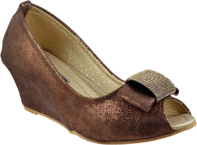 

Mega Steps Women Brown Wedges